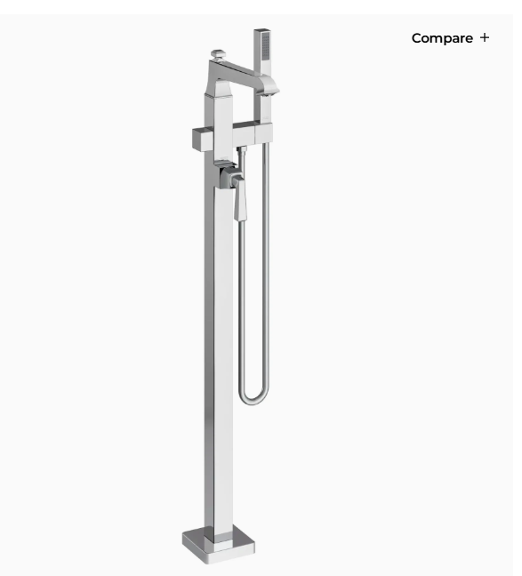 Chrome Faucet and Mirrored Table